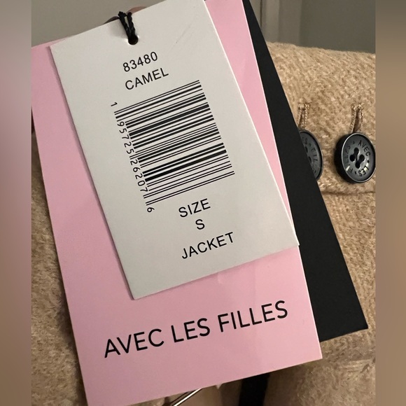 Avec Les Filles Double-Breasted Camel Pea Coat - Picture 5 of 7